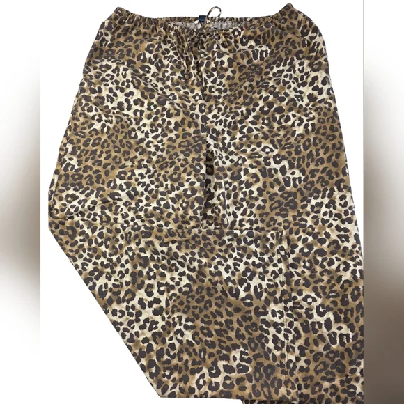 American Eagle Outfitters Leopard Print Wide Leg Pants - Brown - Picture 6 of 15